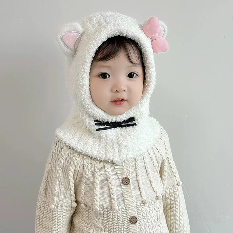 Knit Beanie Hat Warm - Passamontagna per Bambini con Disegni Animati,