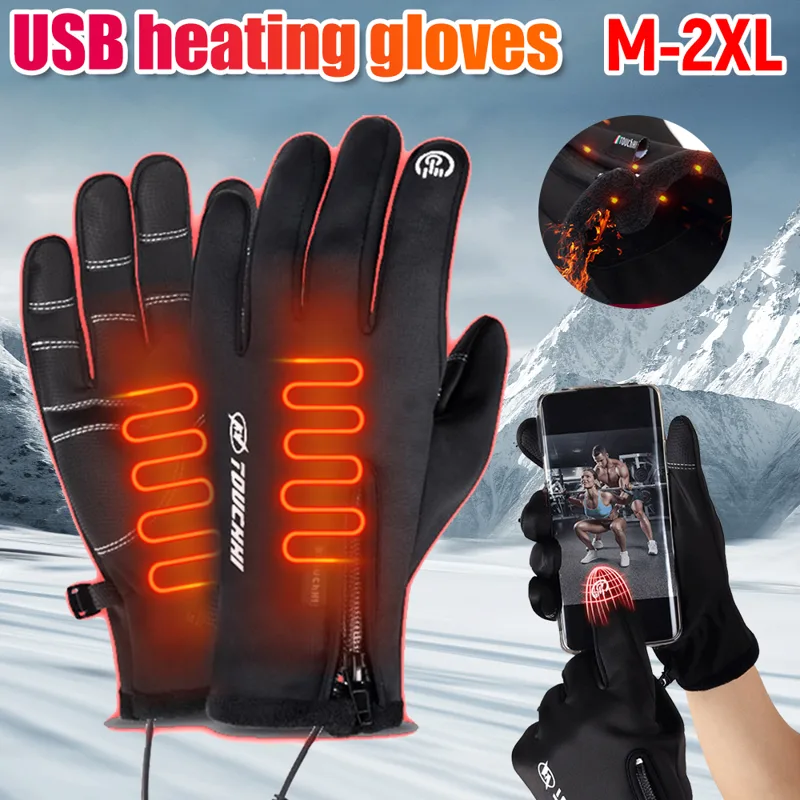 Touch Screen Gloves - Guanti riscaldati USB da sci invernale