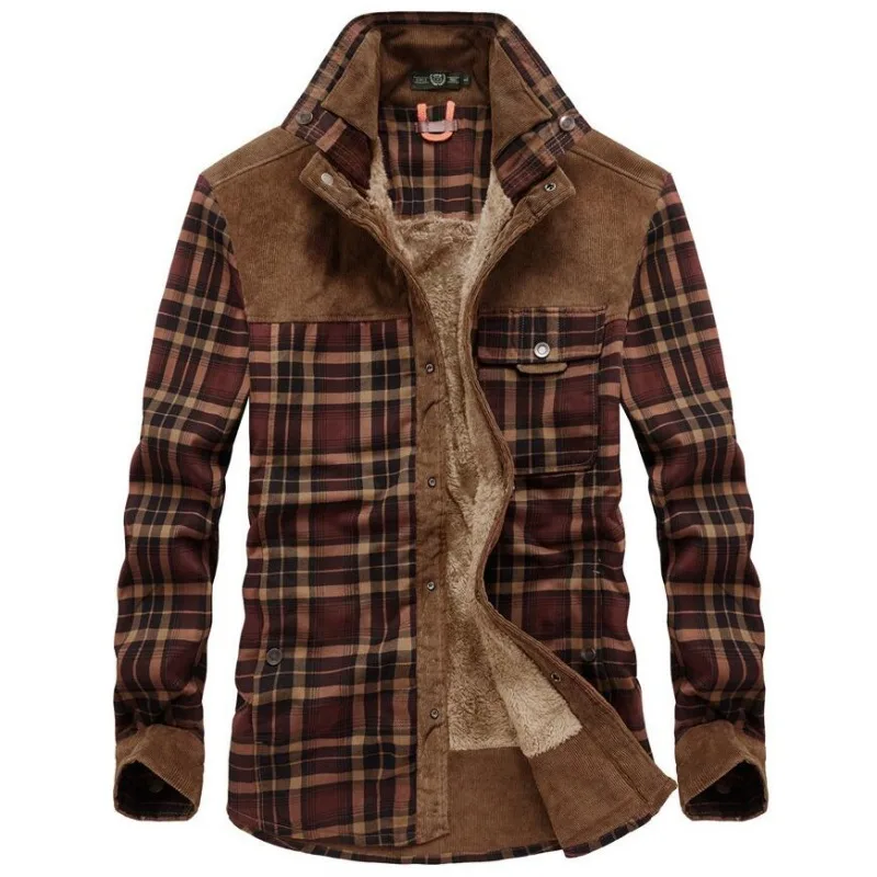 Flannel Shirt Lined - Giacche Invernali da Uomo, Camicie Casual