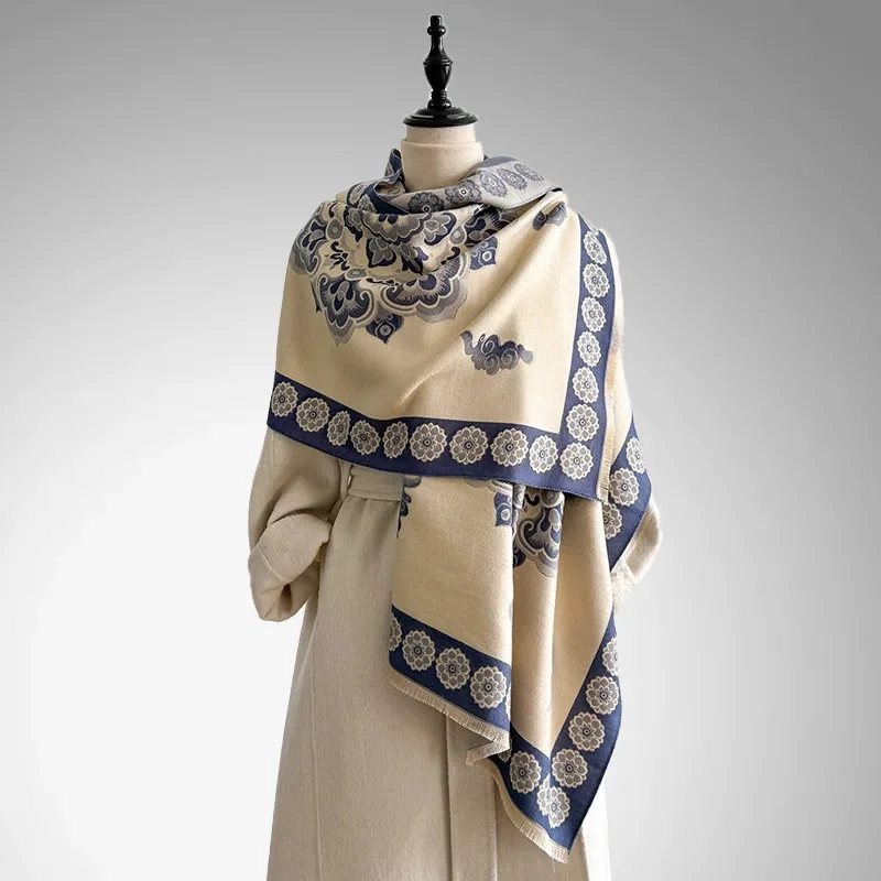 Cashmere Pashmina Wrap - Sciarpa in cashmere imitazione avvolgente Pashmina