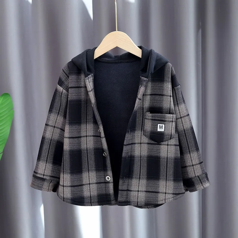 Flannel Shirt Lined - 2025 Nuovi ragazzi Autunno Inverno Foderato