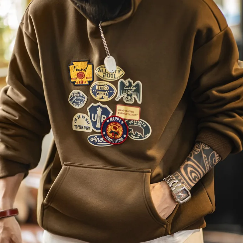 Sherpa Hoodie Fleece - Felpa con cappuccio con stemma ricamato