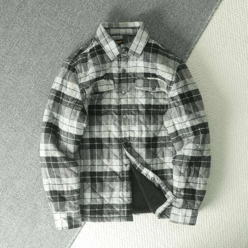 Flannel Shirt Lined - Giacca da uomo in pile di