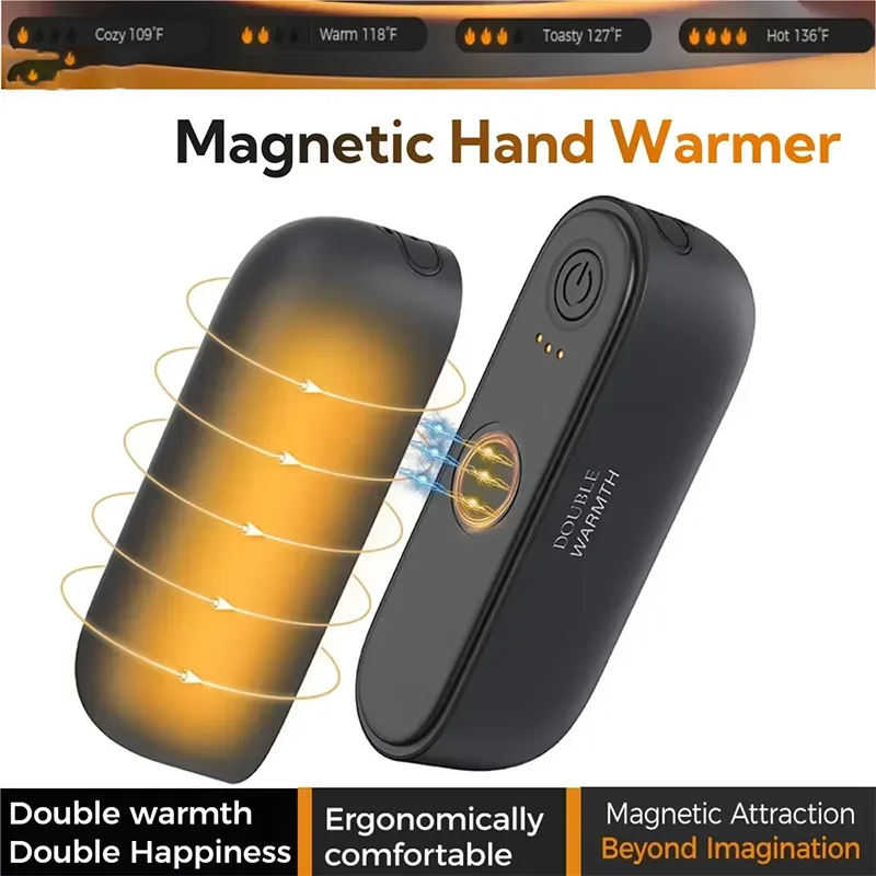 Hand Warmer Electric - Scaldamani magnetici ricaricabili 2 in 1