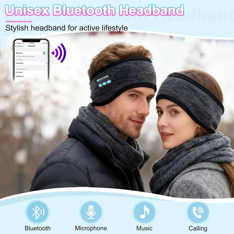 Winter Headband Fleece - Cuffie Bluetooth senza fili Fascia Sport
