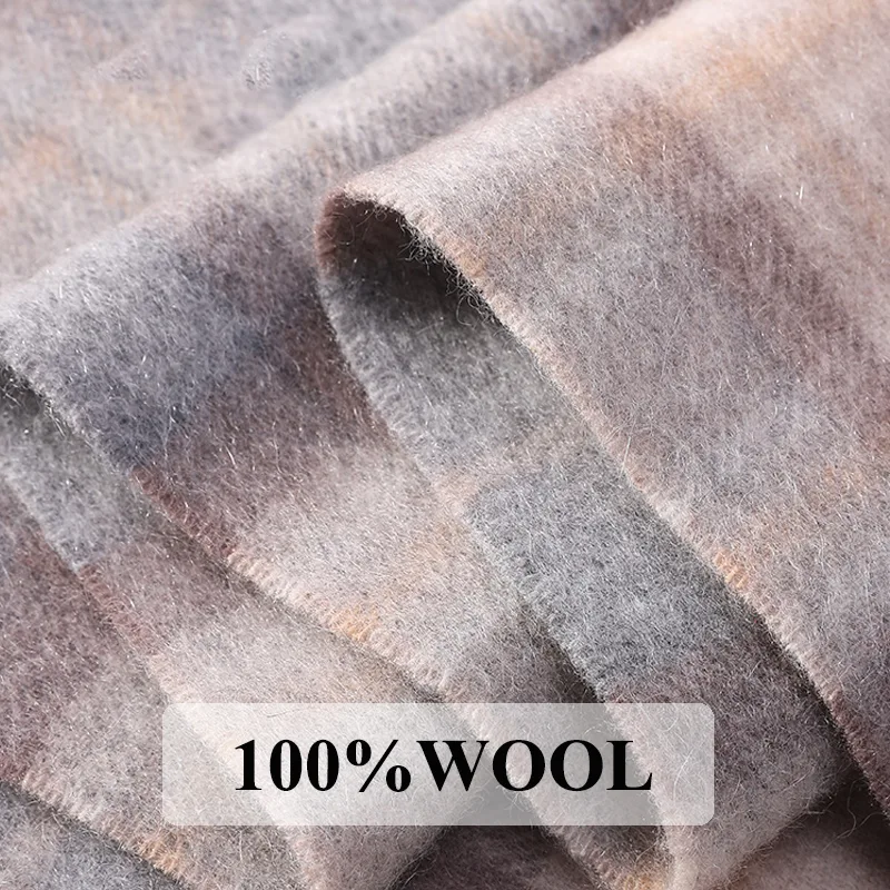 Wool Scarf Men - 2025 Sciarpe scozzesi scozzesi rosse 100%