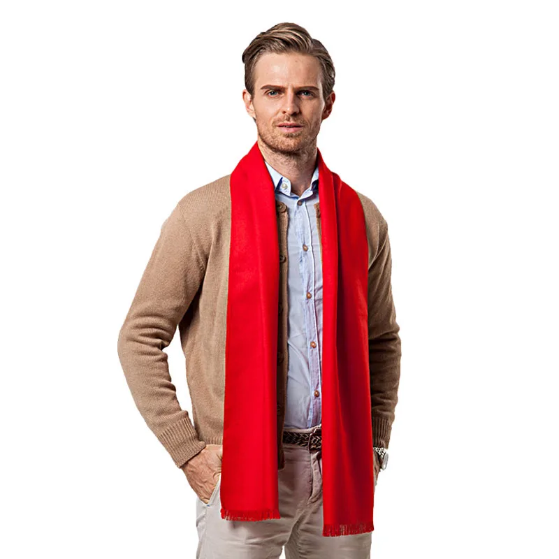 Wool Scarf Men - Moda Inverno Tinta unita Uomo Sciarpa