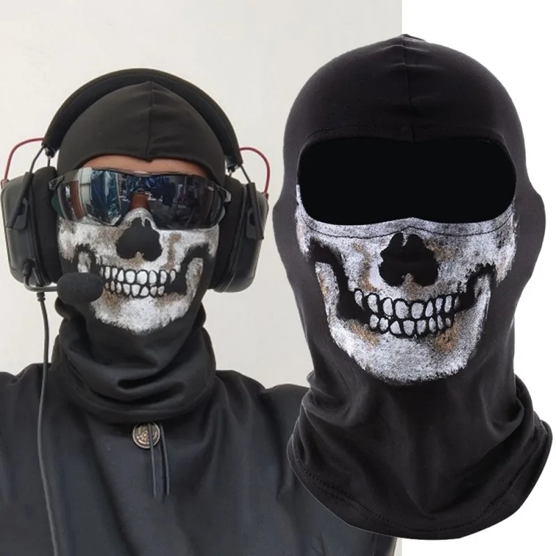 Balaclava Ski Mask - Gioco COD Ghost Skull Cosplay spaventoso