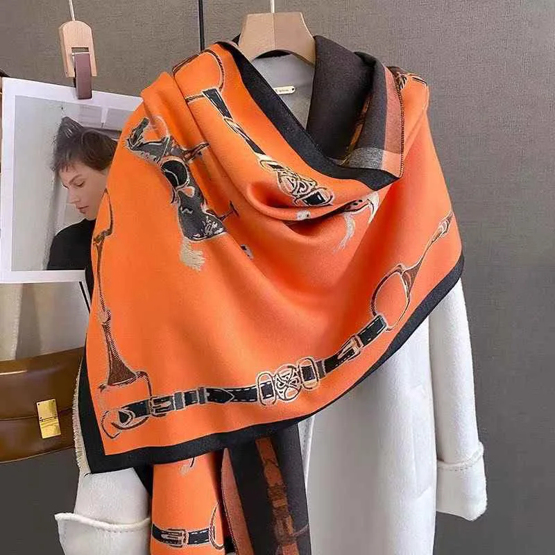 Wool Scarf Men - Sciarpa in cashmere imitazione cavallo da