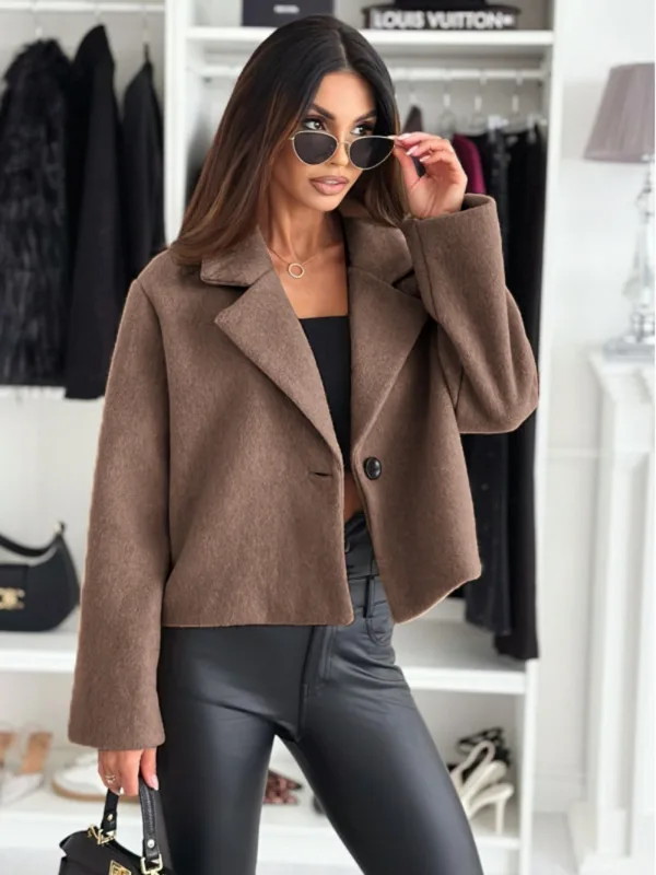 Wool Coat Peacoat - Trench corto da donna 2024 Cappotti