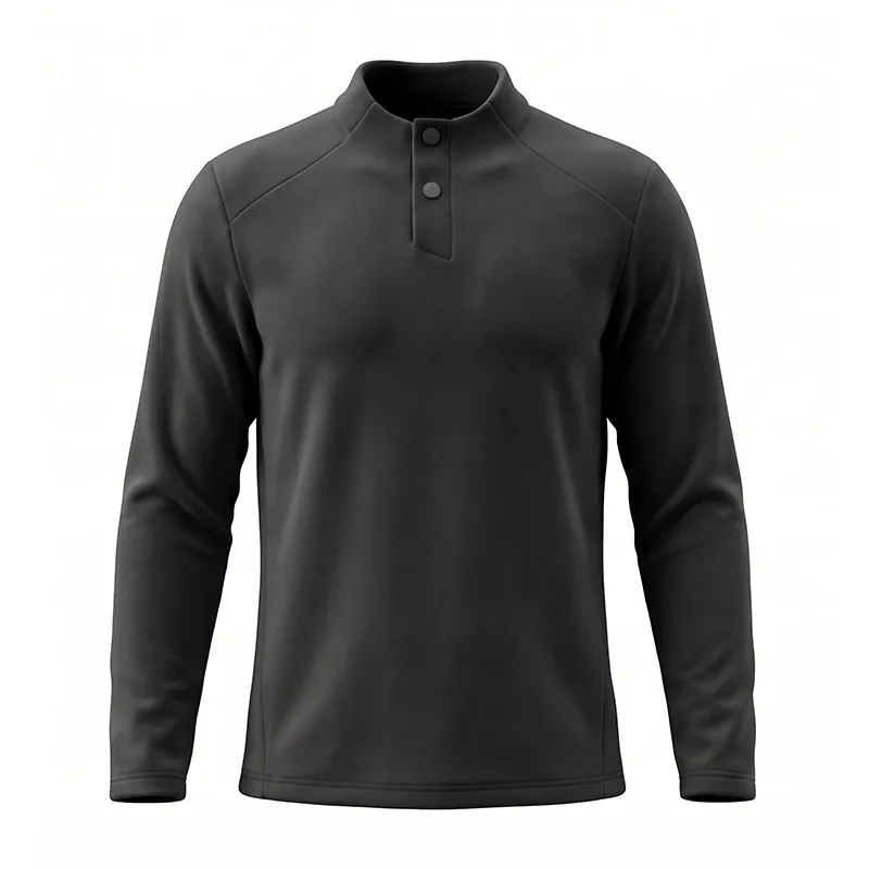 Flannel Shirt Lined - Maglia Henley da uomo foderata in