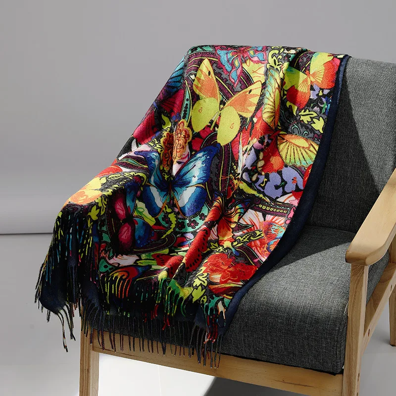 Cashmere Pashmina Wrap - Sciarpa di cashmere pittura a olio
