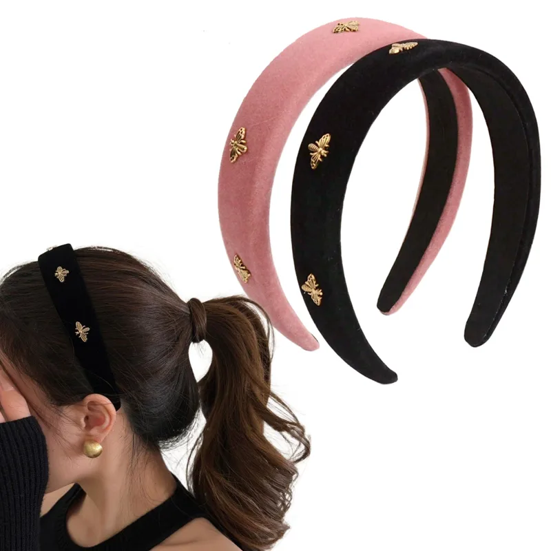 Winter Headband Fleece - Fascia per capelli in velluto nero