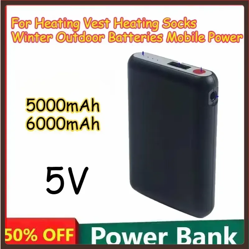 Heated Vest Battery - Batterie Ricaricabili 5000mAh 6000mAh 5V per