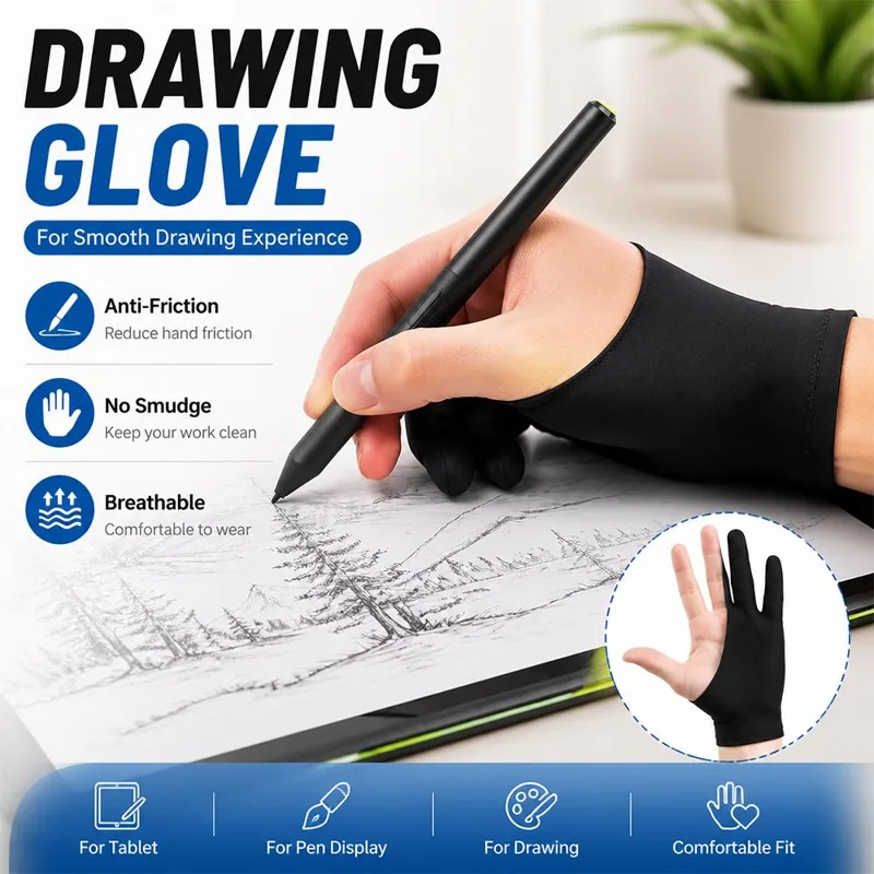 Touch Screen Gloves - Guanto da Disegno Anti-Touch Screen, Guanto