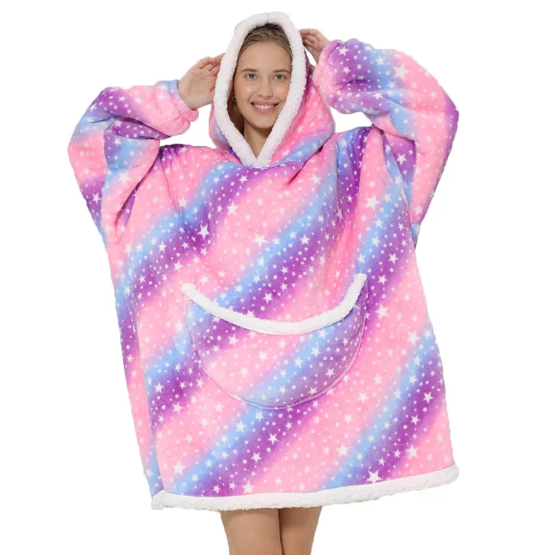 Coperta con cappuccio pigra ov - Sherpa Hoodie Fleece recensione e prezzo