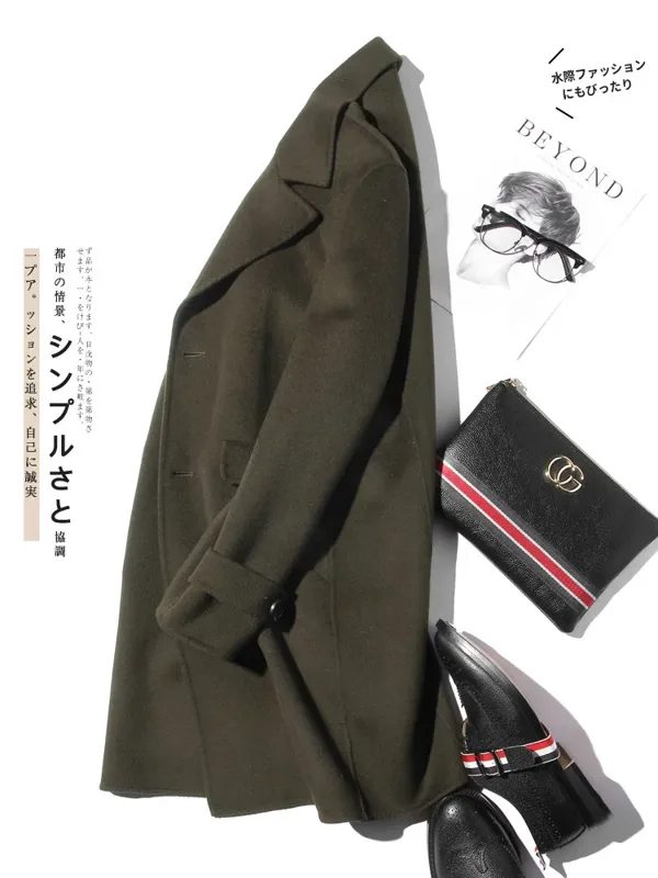 AYUNSUE 100% Lana Cappotto Da  - Wool Coat Peacoat recensione e prezzo