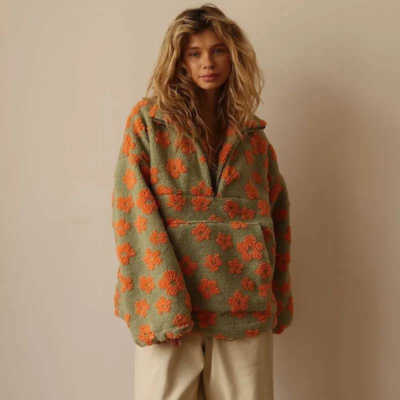 Felpa con cappuccio oversize d - Sherpa Hoodie Fleece recensione e prezzo
