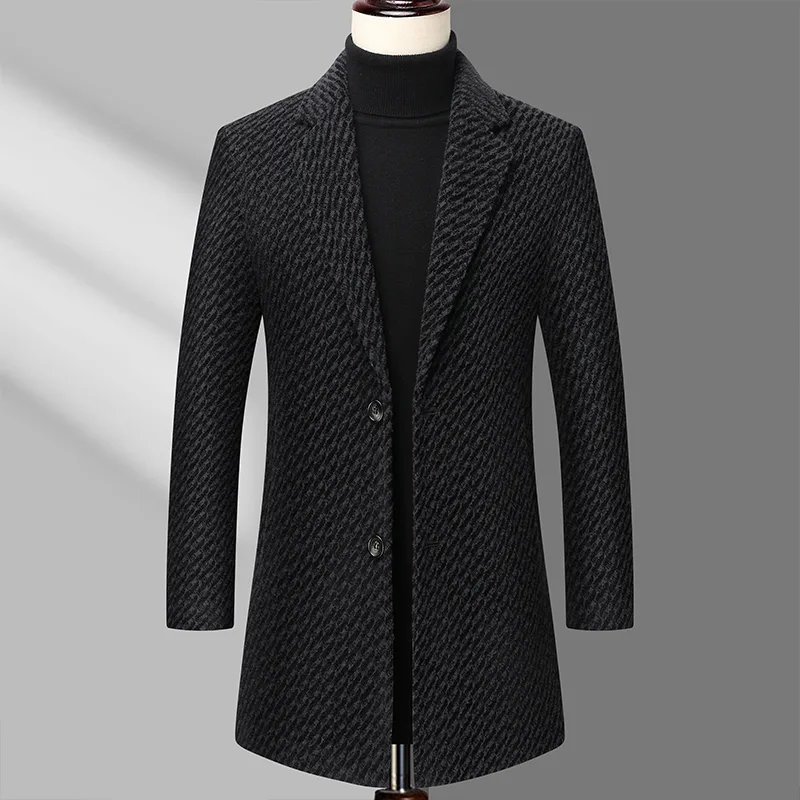 Cappotto lungo da uomo Giacca  - Wool Coat Peacoat recensione e prezzo