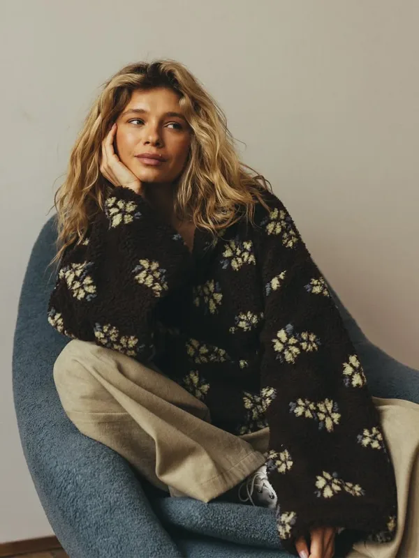 Felpe con cappuccio floreali S - Sherpa Hoodie Fleece recensione e prezzo