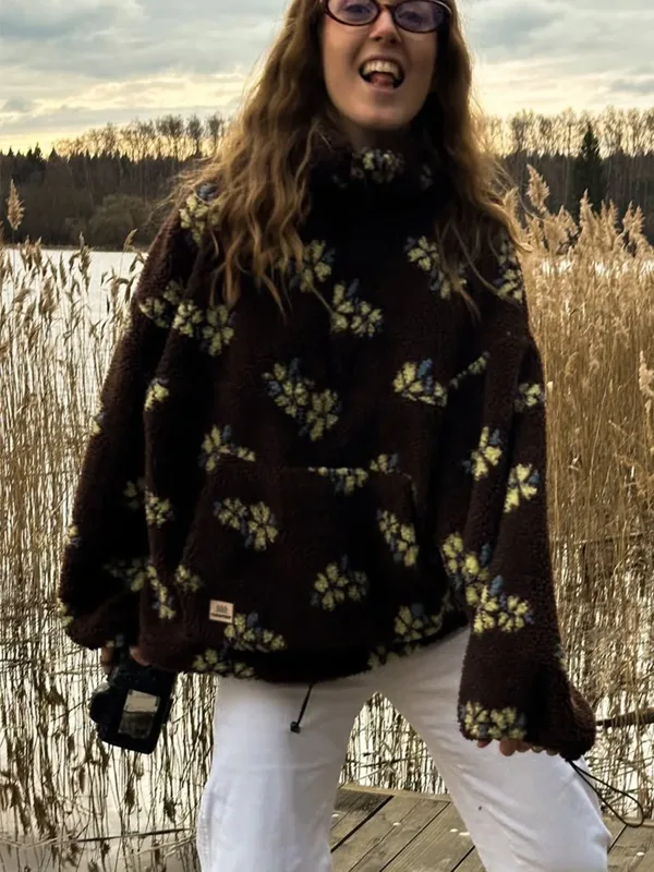 Felpe con cappuccio floreali S - Sherpa Hoodie Fleece recensione e prezzo