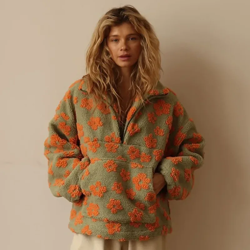 Pullover floreale Sherpa da do - Sherpa Hoodie Fleece recensione e prezzo