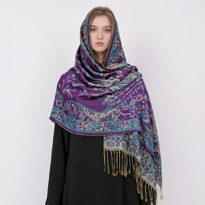 Sciarpa jacquard retrò da donn - Cashmere Pashmina Wrap recensione e prezzo