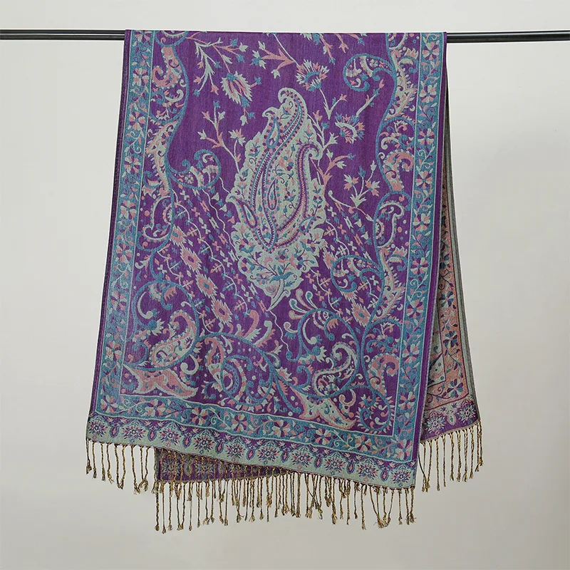 Sciarpa jacquard retrò da donn - Cashmere Pashmina Wrap recensione e prezzo