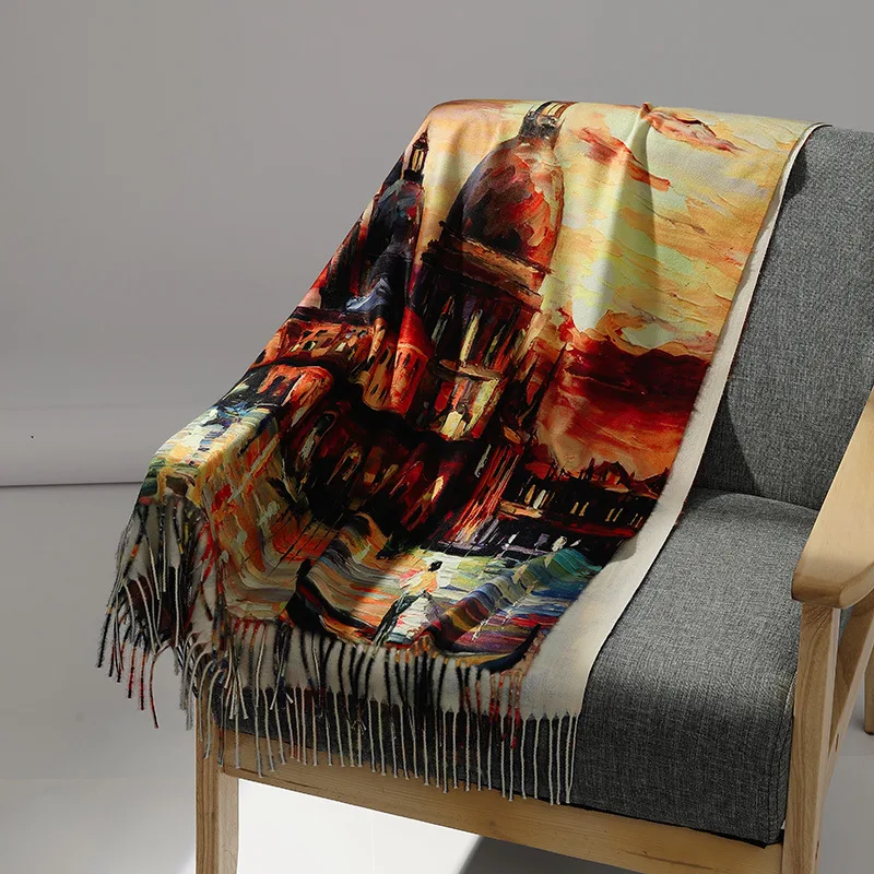 Sciarpa di cashmere pittura a  - Cashmere Pashmina Wrap recensione e prezzo