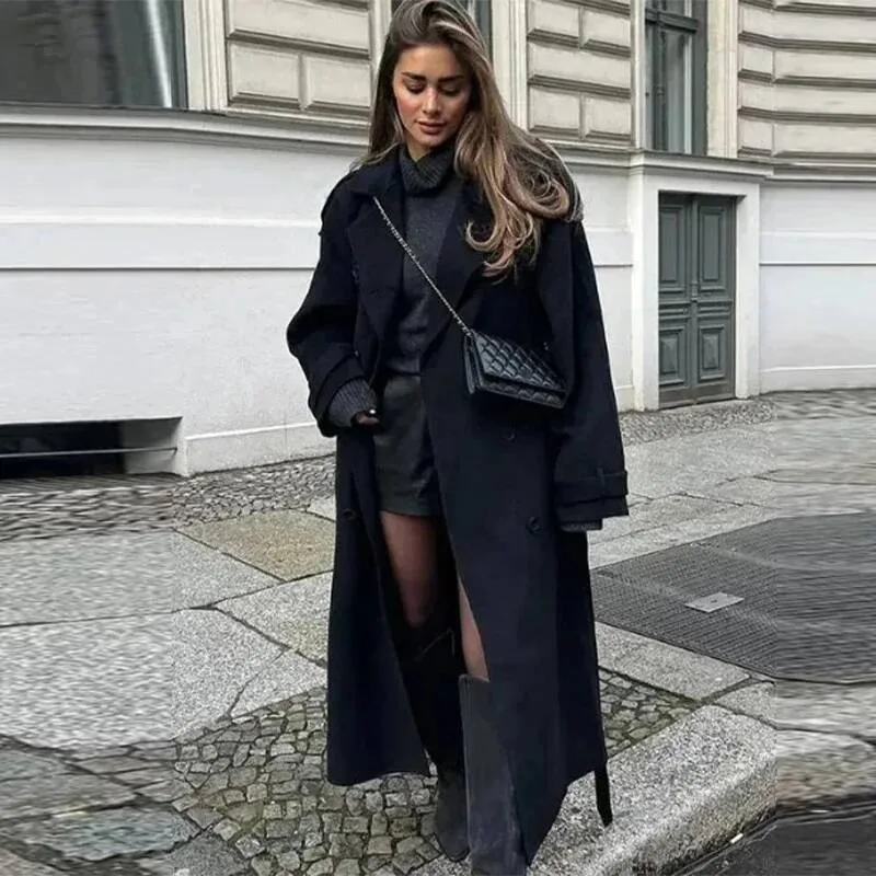 Elegante Cappotto Lungo Grigio - Wool Coat Peacoat recensione e prezzo
