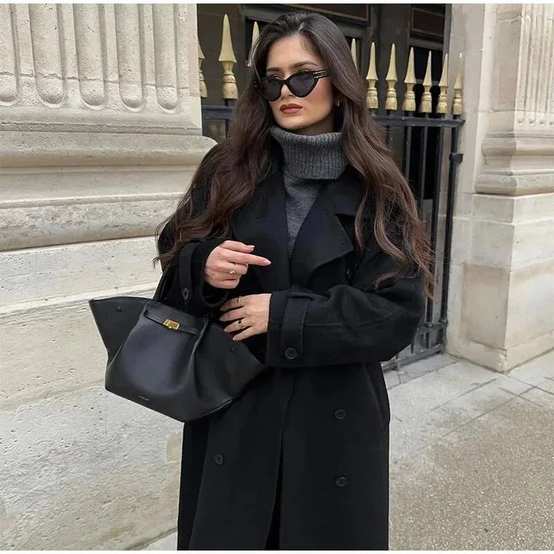 Elegante Cappotto Lungo Grigio - Wool Coat Peacoat recensione e prezzo